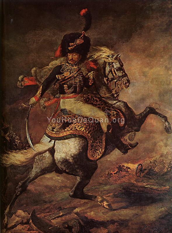 An Officer of the Imperial Horse Guards Charging - 泰奥多尔·席里柯